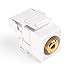 Leviton 40735-RYW QuickPort RCA with 110 Block, Yellow Insert, White