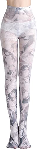 Image of Sahabowi Women Tights, Opaque High Waist Pantyhose, Vintage Control Top Stockings