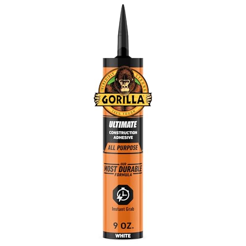 Gorilla Heavy Duty Ultimate Construction Adhesive, 9 Ounce...