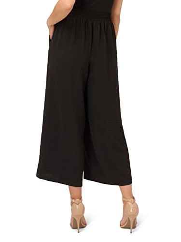 Adrianna Papell Women's Textured Wide Leg Pull on Pant W/Slit Pockets2