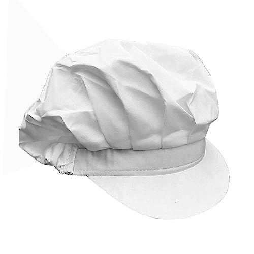 COLLBATH Workshop Chef Hat Breathable Protective Cap for Clean Work Environments Lightweight Comfortable Design for Food Factories Dust Workshops White