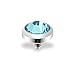 Produktbild Taffstyle® Dermal Anchor Piercing Aufsatz Kugel Kristall Ball Flach / 4mm - Aqua