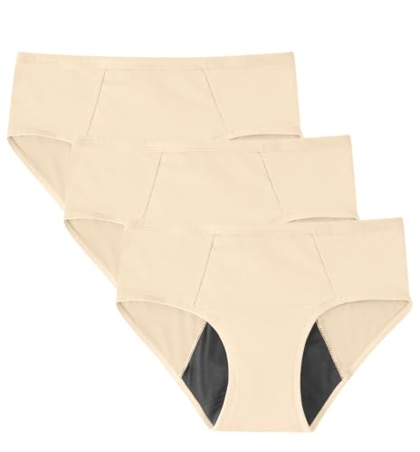 Image of YESWEL Period Underwear For Women Leakproof Hipster Brief Heavy Flow 3 Pack