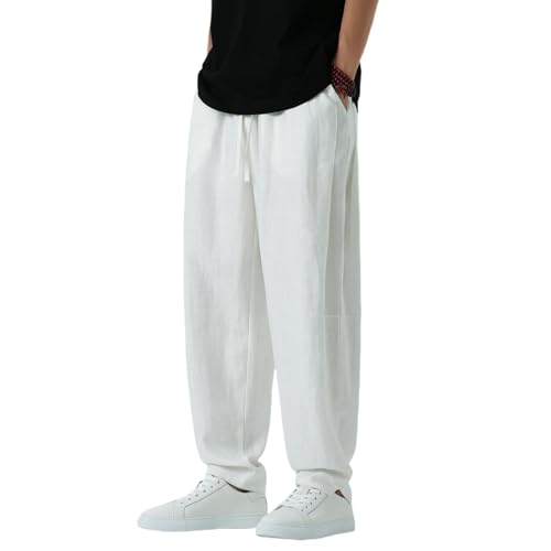 Pantalon de détente en lin pour homme idéal pour les vacances et terrasses d'été