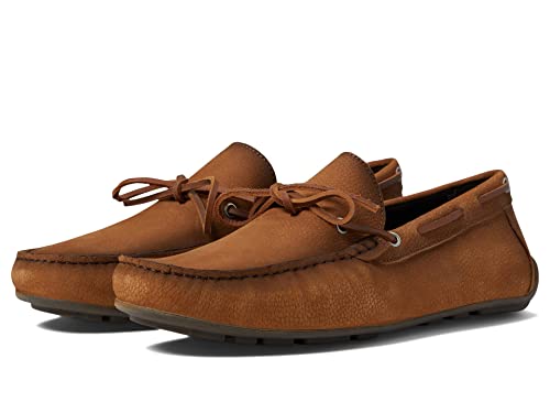 Image of Men's Genuine Leather Casual Slip on Tie-Bow Loafers
