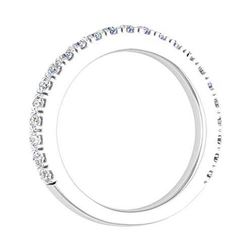 1/2 Carat Round Diamond Wedding Band Ring in 14K Gold2