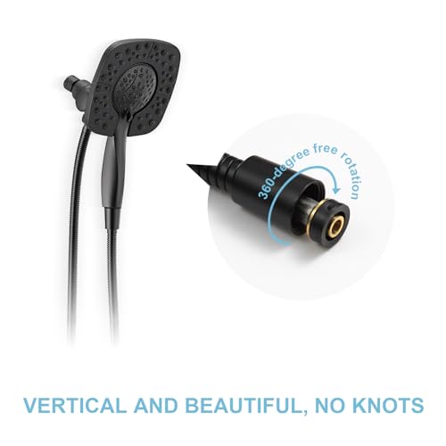 OFFO Shower Hose, 72 in Bidet Hose High Pressure Explosion Proof for Bidet Sprayer Stainless Steel Electroplating with Woven Inner Tube, Matte Black