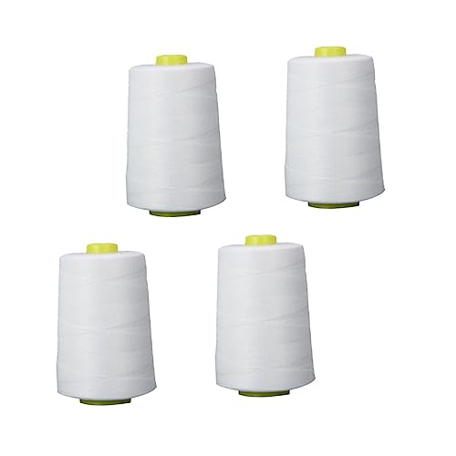 Hilo de coser poliéster blanco Tofficu 4 unidades miniatura 1