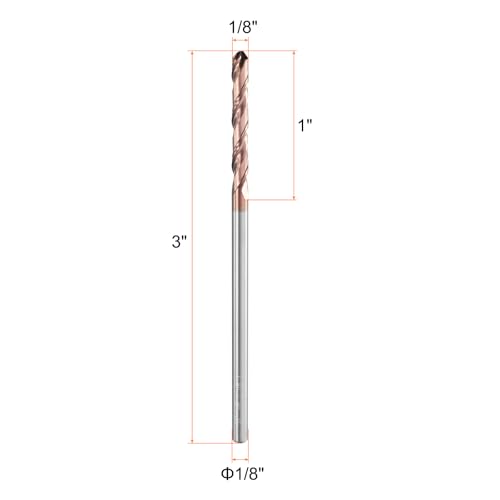 Image of HARFINGTON Ball Nose End Mill 2 Flute 1 /8 inch Diameter 1 /8 inch Shank Tungsten Carbide TICN Coated Spiral CNC Router Bits 1 inch Cutting Length Single End Ball for Carving Engraving Grinding