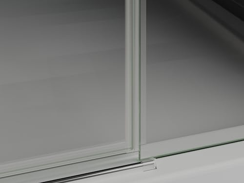 IMPTS Duschkabine Eckeinstieg 90X90cm Doppelt Falttür Falttürkabine Duschtür Duschabtrennung mit Diagonalen Sicherheitsstange 6mm ESG Glas Höhe 185 cm, OHNE Duschwanne und Ablaufgarnitur – Bild 7