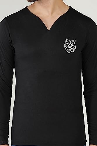 Image of INKKR Regular Fit Style V-Neck Full Sleeve T-Shirts for Men