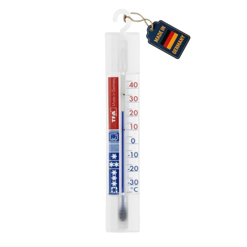 TFA Dostmann Thermometer für Kühlschrank oder Gefrierschrank, 14.4000, mit Kühlzonen, hohe Genauigkeit