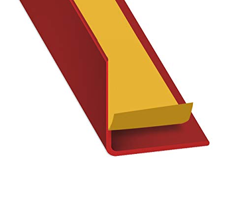 Eckwinkel, PVC, lackiert, Rot, 20 x 20 mm, selbstklebend, 1,30 m