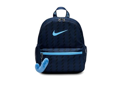 Image of Nike Unisex Kid's JDI Mini-Su26 AOP Backpack, Midnight Navy/University Blue, One Size