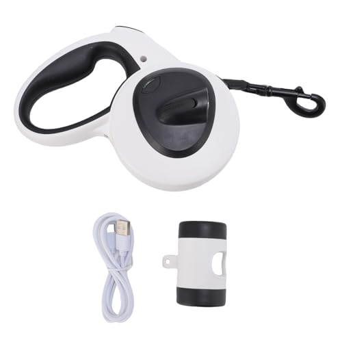 Retractable Dog Leash, USB Charging 5m Soft Grip Reflective Nylon Rope Automatic Telescopic Pet Leash with LED Light for Small and Medium Dogs (Large Size (37.4 X 18.9 X 6.7in))