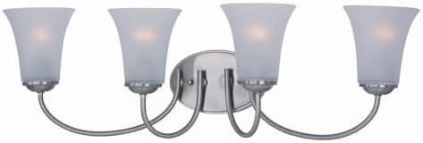 Maxim Logan-4 Light Modern Bath Vanity in Modern style-28 Inches Wide by 8.5 inches high-Satin Nickel Finish