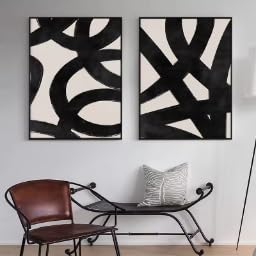 Affiche moderne beige style abstrait impression art minimaliste toile
