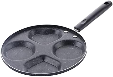 24cm Non-Stick Pan Four Hole Frying Pan Flat-Bottomed Omelette Pan Steak Pan Flat-Bottomed Non-Stick Egg Dumpling Pan Small Pan