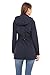 Sebby Collection Women's Soft Shell Trench Coat with Detachable Hood