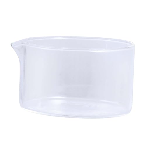 CIYODO 80mm Glass Crystallizing Dish Airtight Food Container Baking Soda Lid Sugar Bowl Spout Lab/School/Home Accessory