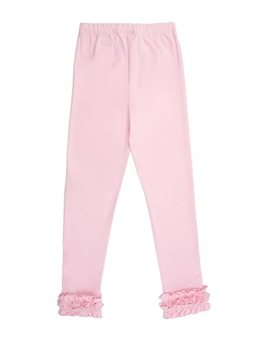 Image of RuffleButts Toddler Girl Merry & Bright Ruffle Leggings - Ankle Leggings | 75% Cotton 23% Spandex 2% Elastane, Breathable Lightweight, Elastic Waistband, Signature Rear Detail To 4T, Machine Washable