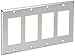 Baldwin 4742260 Quadruple GFCI Beveled Edge Switch Plate, Bright Chrome