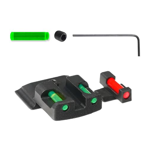 Image of TAG PRECISION Tactical Gun Sights Compatible with Smith & Wesson M&P & M2.0 - Full Size & Compact (9mm, 40 S&W, 45 ACP) | Steel Nitride Coated Front & Rear Handgun Sights
