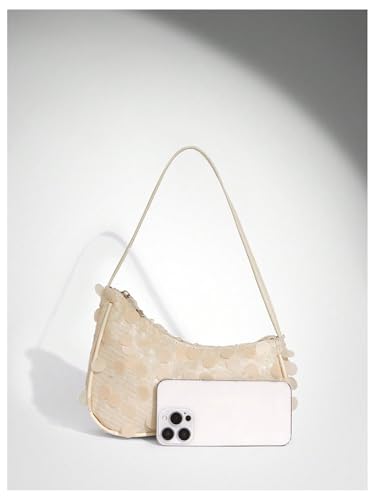 MakeMeChic Women's Y2K Sequin Shoulder Handbags Single Strap Club Evening Bag Purses3