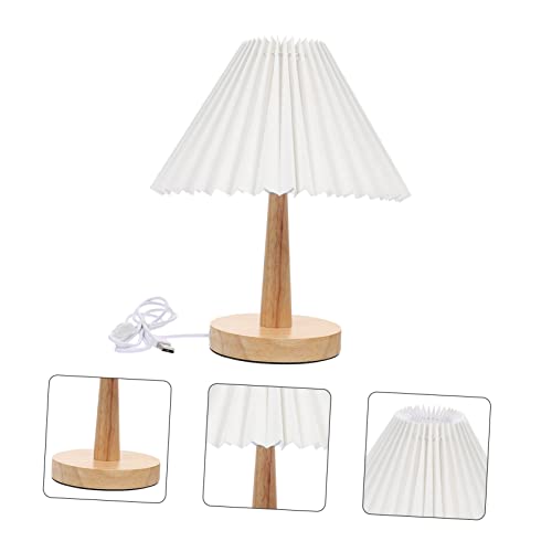 jojofuny 1 Set Desk Lamp Reading Desktop Rechargeable Table Lamp Bedside Night Light Bedside Night Lamp Rechargeable Nightlight USB Bedside Light Decor Wooden Led Night Light Office Nordic