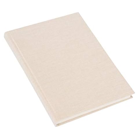 goldbuch 64 0103 Linen Notebook Summertime Note A5, Bullet Journal with 200 Pages Dotted Cream Paper 100 g/m², Acid-Free & Ink-proof, Hardcover Notebook with Bookmark & Thread Binding, Beige Cover
