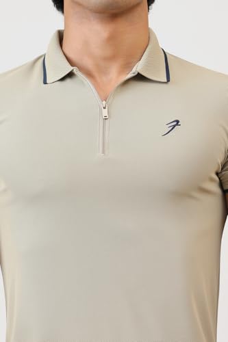 Image of FUAARK Men Stride Slim Fit Polo Tshirt in Premium Pique Fabric