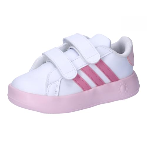 adidas Grand Court 2.0 Shoes Kids, Zapatillas de Tenis Unisex bebé, FTWR White/Bliss Pink/Clear Pink, 26 EU