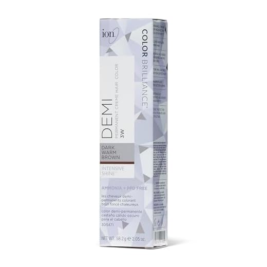 Ion Intensive Shine 3W Dark Warm Brown Demi Permanent Creme Hair Color 3W Dark Warm Brown