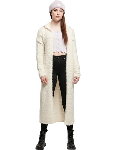 Urban Classics Damen Ladies Hooded Feather Cardigan Kapuzenpullover,...