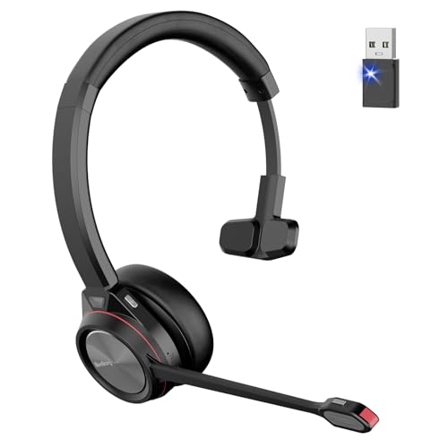 Beebang Wireless Headset, Mono Bluetooth 5.2 Headset mit Mikrofon & USB Dongle für PC, 30 Stunden Sprechzeit Kabellos für Mac Computer Skype Teasms Zoom Laptop Büro Callcenter Telefon Beebang Wireless Headset, Mono Bluetooth 5.2 Headset mit Mikrofon & USB Dongle für PC, 30 Stunden Sprechzeit Kabellos für Mac Computer Skype Teasms Zoom Laptop Büro Callcenter Telefon