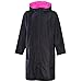 Heatwave Changing Robe Unisex Outdoor Long Sleeve Windproof & Waterproof Robes Hooded Coat For Beach Wild Swimming Surfing Oversized Quick Dry (UK, Alpha, S, M, Regular, Regular, Black/Pink)