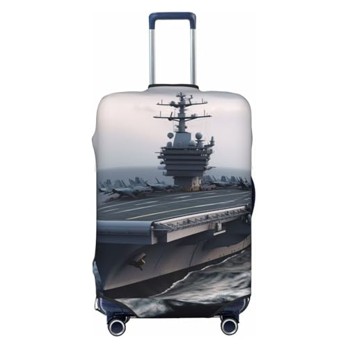 Aircraft Carrier Luggage Suitcase Covers Elastic Washable Travel Luggage Protector Anti Scratch Travel Suitcase Protective Cover For Kid And Adult, Fits 18-32 Inch Luggage
