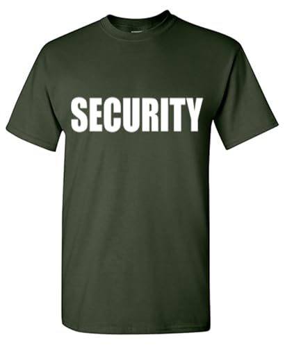 Security Shirts For Men Guard Event Staff Uniform T-Shirt 3XL Forest