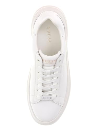 Image of GUESS Men Elba Solid Leather Lace Up Low Top Sneakers