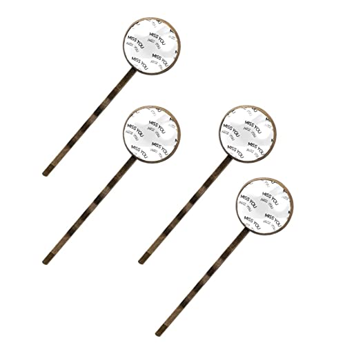 Lot de 4 épingles à cheveux décoratives Miss You en métal doré pour coiffure femme