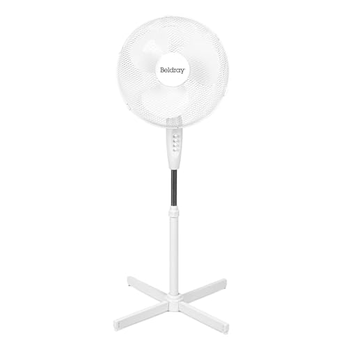 Beldray EH3196 Pedestal Stand Fan - 16' Electric Standing Cooling Fan, Oscillating Head, Circulates...