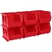 Akro-Mils 30239 Plastic Storage Stacking Hanging Akro Bin, 11-Inch by 8-Inch by 7-Inch, Red, Case of 6