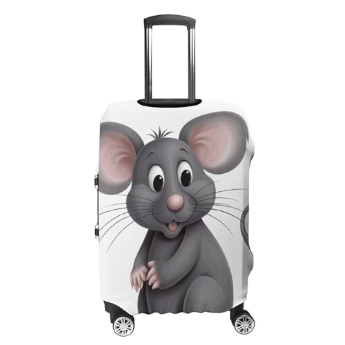 Carry on Luggage Cover Grey Rat Suitcase Covers for Luggages Tsa Approved Travel Luggage Sleeve Protector Elastic Suitcase Protector Anti-Scratch Washable Fits 19-30 Inch Case -M4