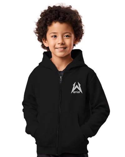 Image of 3Colours RGB Rich Cotton Full Sleeves Zipper Jacket with Hoodies for Unisex Kids-WARRIER