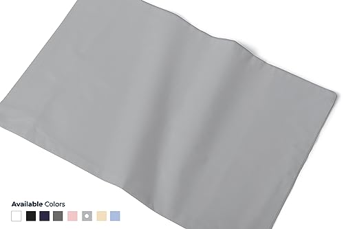 LivinEase Brushed Microfibre Pillow Cases 2 Pack (50 x 75cm), Silver Pillowcases 2 Pack- 100 GSM Soft - Image 3
