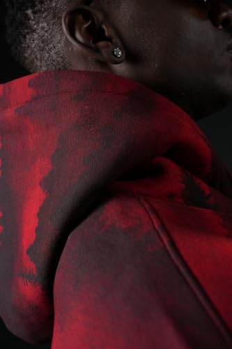 ECHOLOPE Oversized Graphic Hoodie Red - Image 6