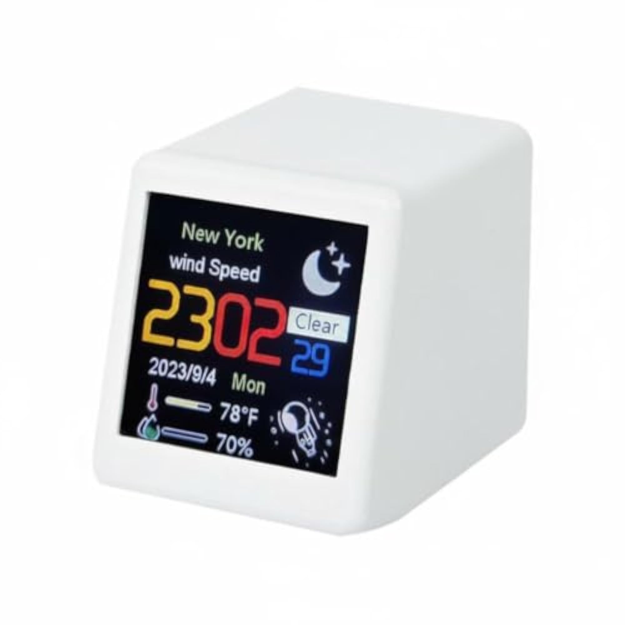 Smart Desktop Clock, USB-C Charging