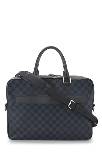 Pre-Loved Damier Cobalt Porte Documents Business, Navy4