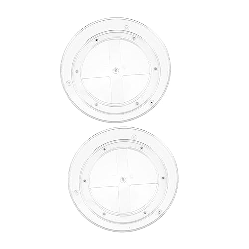 UKCOCO 2Piezas Soporte de Maquillaje Transparente Especias Resistente Desgaste de Organizador Rotatorio para Cocina Spensa