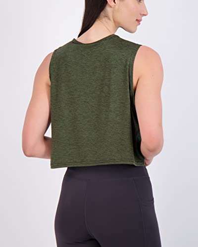 Image of 5-Pack: Women's Dry Fit Crop Summer Tank Top - Gym Yoga Workout Sports Tee Tank Tops for Women (Available in Plus Size)